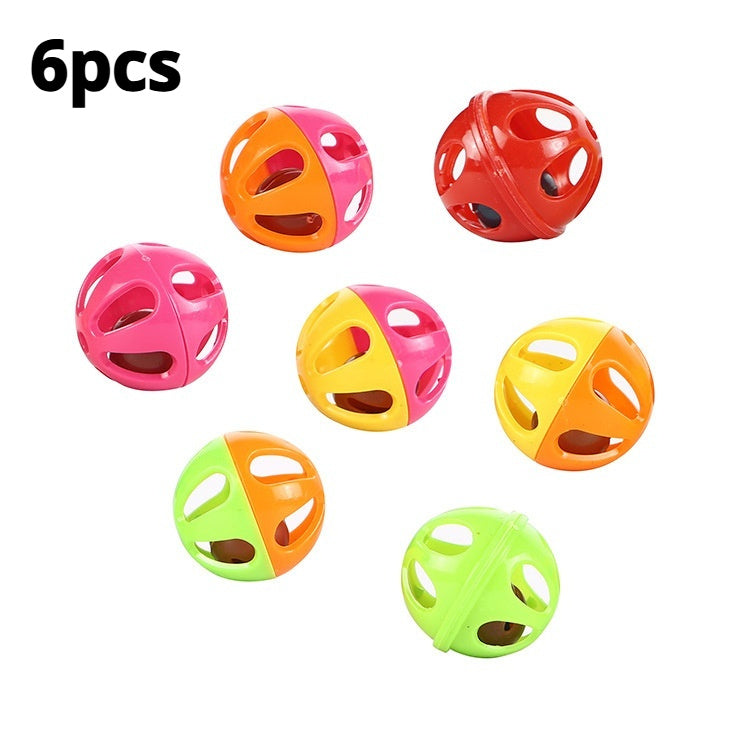 Cat Toy Hamster Totoro Dogs And Cats Plastic Round Hollow Double Color Pet Bell