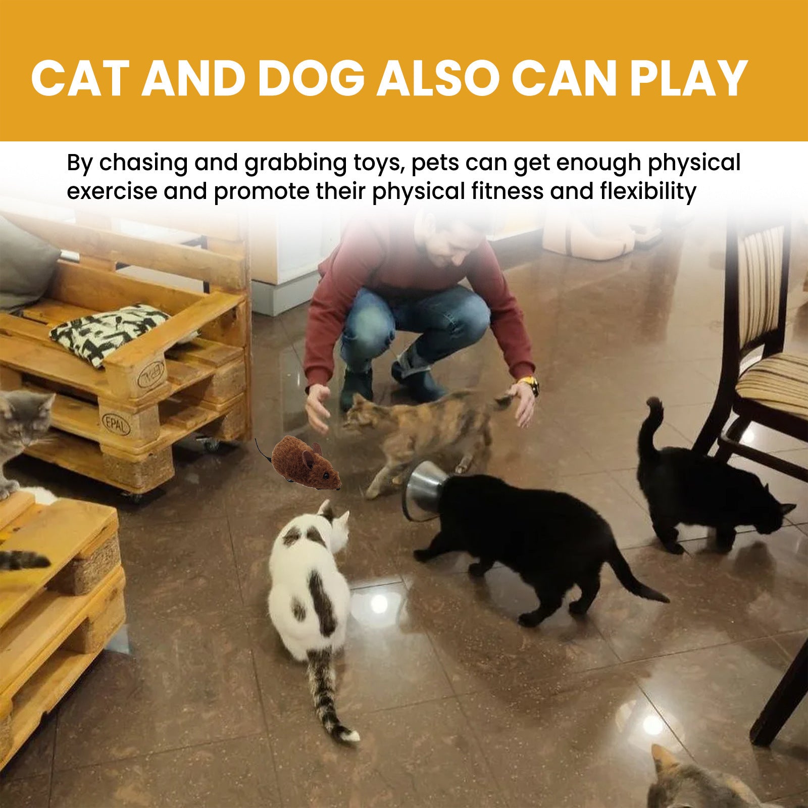 Interactive Pet Mouse ToySimulated Toy To Amuse Cats And Dogs