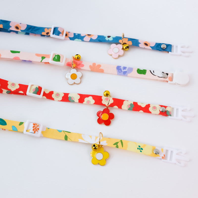 Pet Collar  Flower Safety Buckle Necklace
