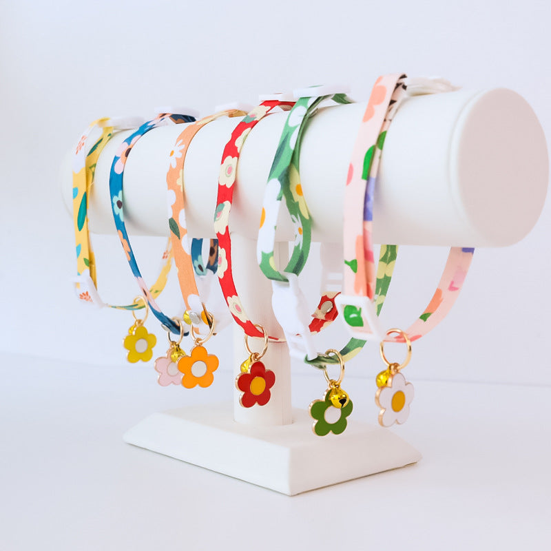 Pet Collar  Flower Safety Buckle Necklace