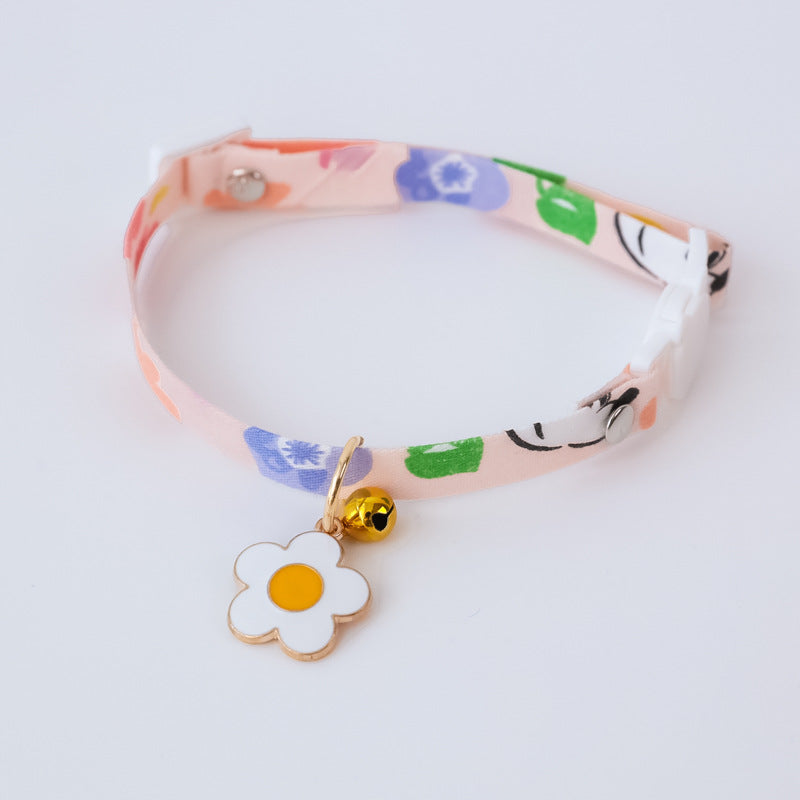 Pet Collar  Flower Safety Buckle Necklace